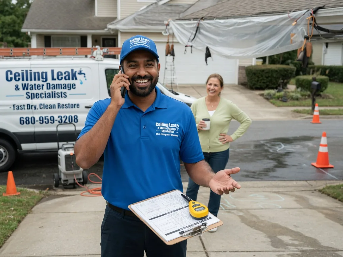 Ceiling Leak Cleanup Jackson Center, PA FAQs